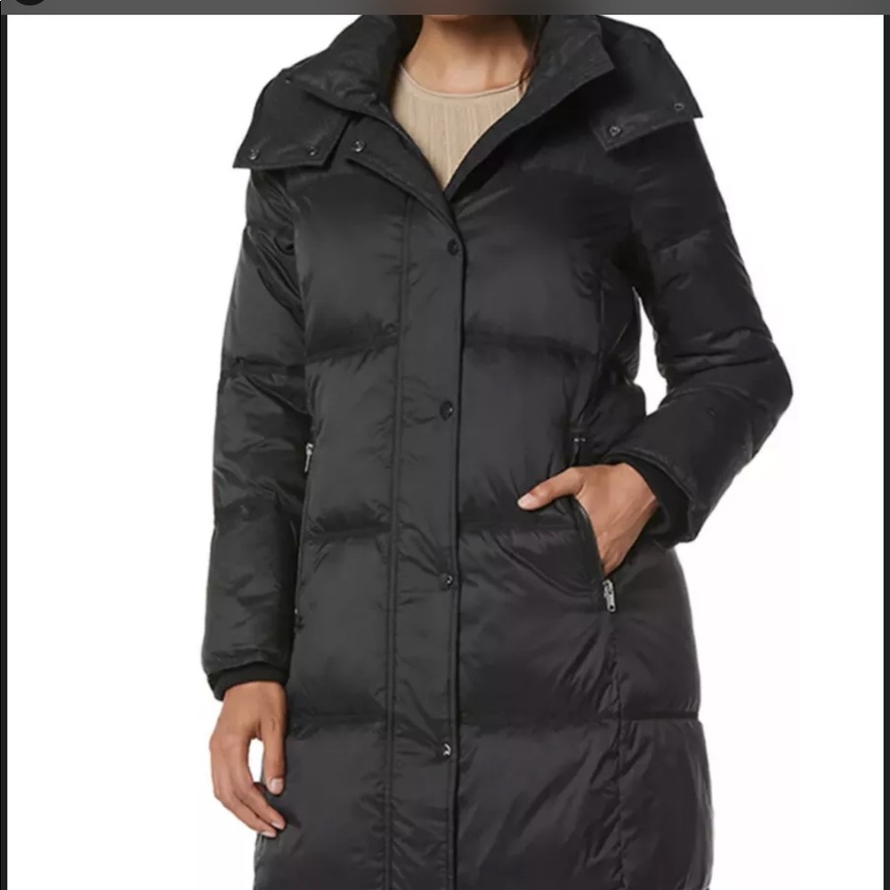 Andrew Marc New York Women’s Atilay Hooded Puffer Coat Color Block Size S